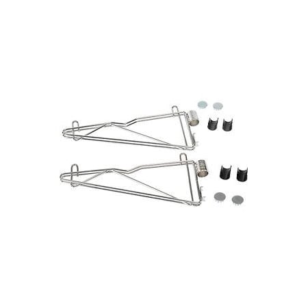 Global Industrial Adjustable Single Shelf Support Kit 14 Deep, Steel, 2PK 188CP45